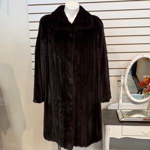 Pollock Dark Brown Mink Coat